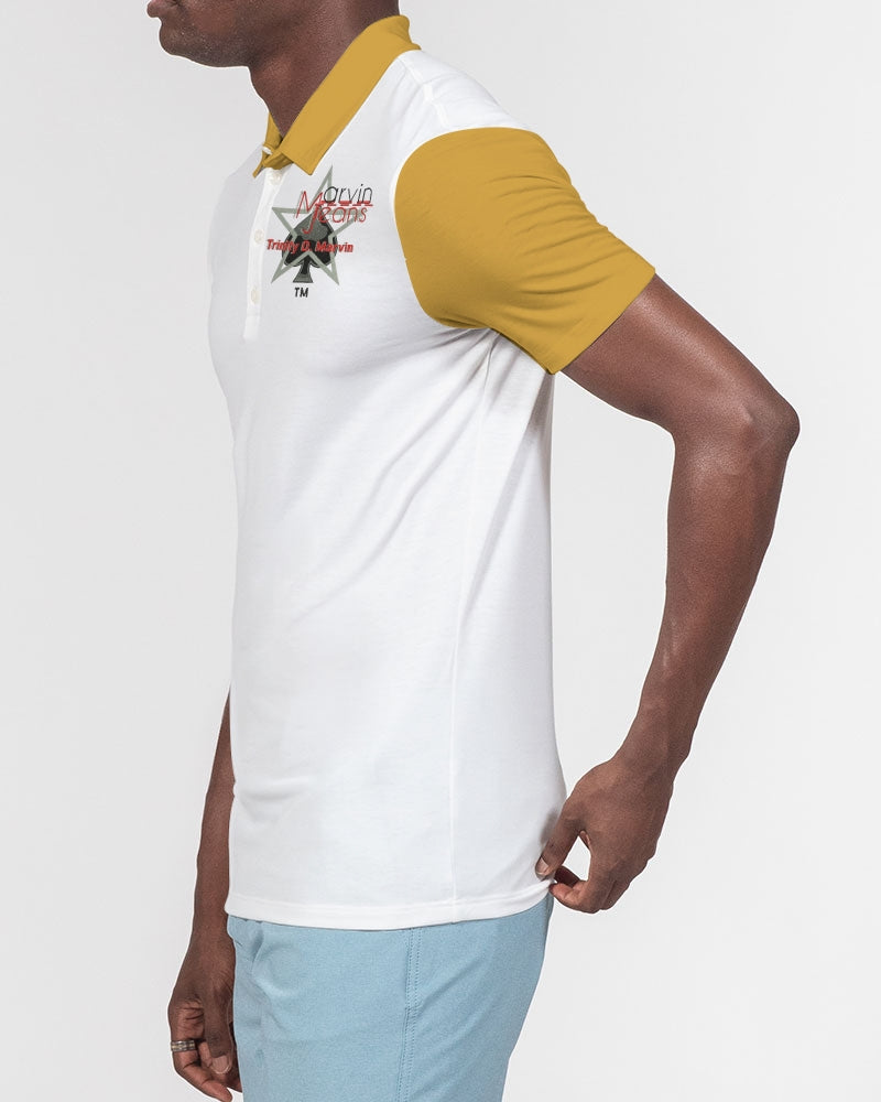 Gold Men's Slim Fit Short Sleeve Polo