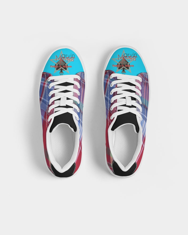 Glory plaids BY MARVIN JEANS Men's Faux-Leather Sneaker