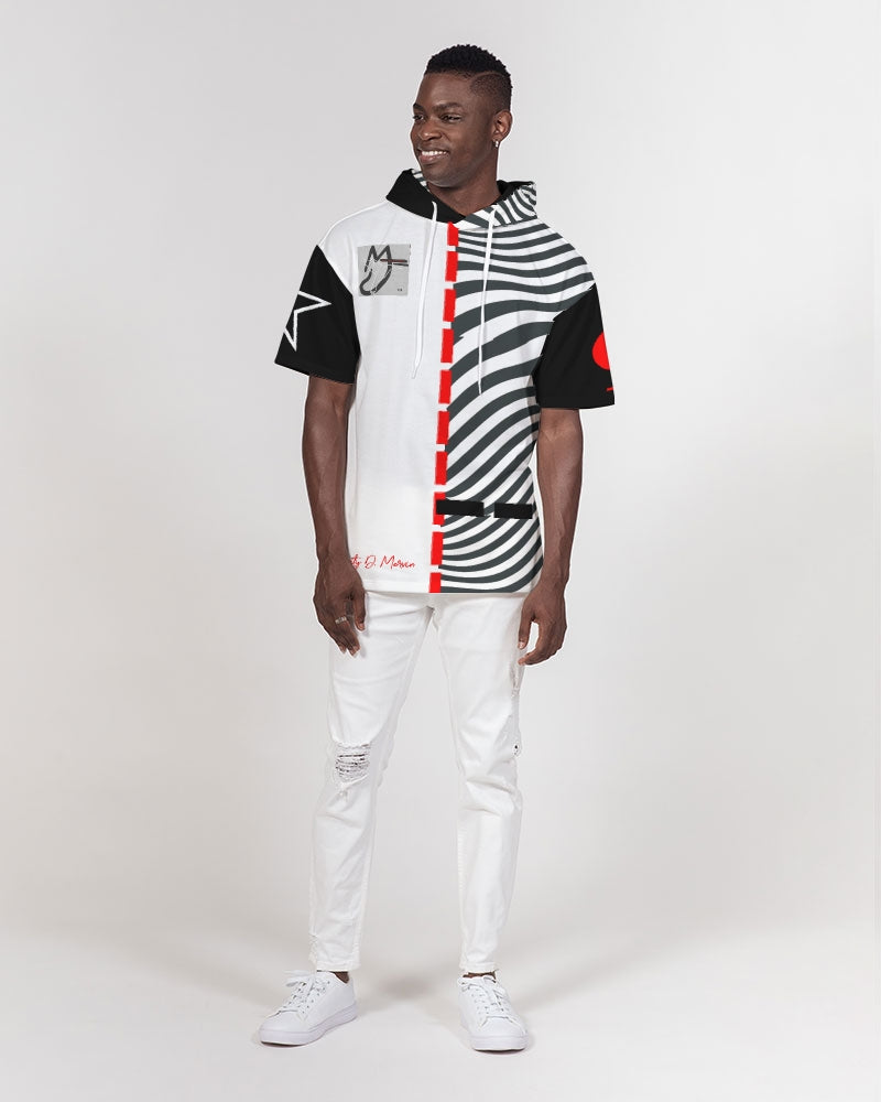 Zebra red by Trinity D. Marvin Men's Premium Heavyweight Short Sleeve Hoodie