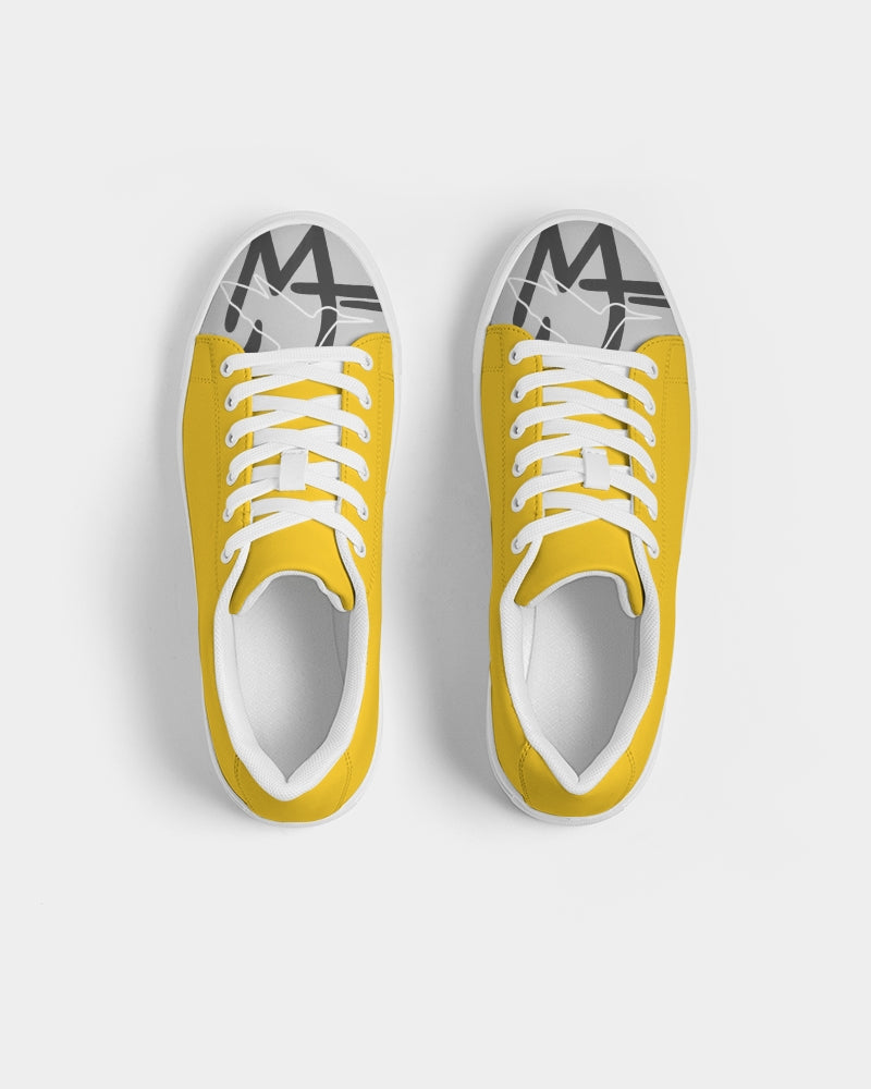 Yellow ,logo tip BY MARVIN JEANS Men's Faux-Leather Sneaker