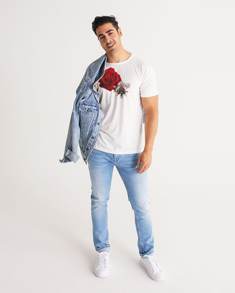 Red rose all white by Marvin Jeans and Trinity D Marvin Men's Tee