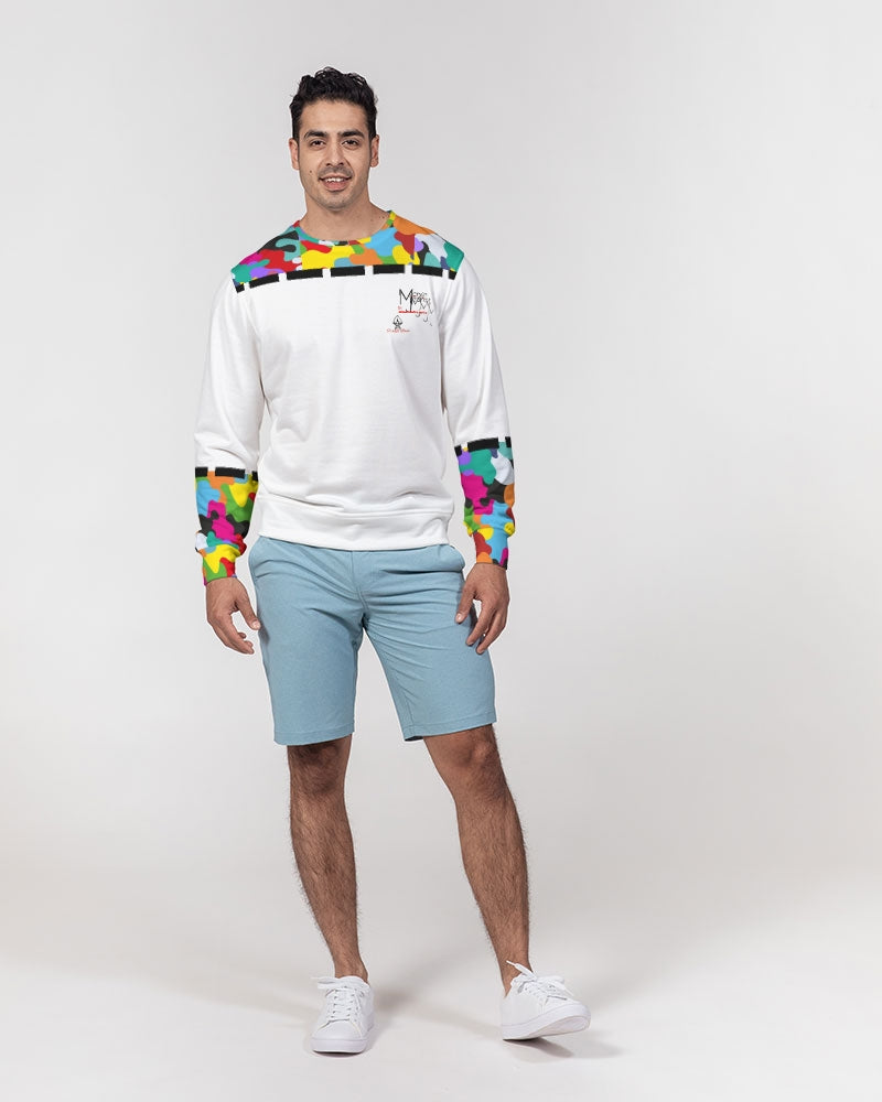 Crazy Combo BY MARVIN JEANS Men's Classic French Terry Crewneck Pullover