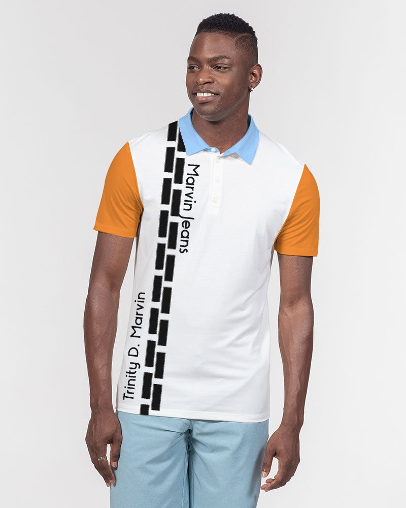 Color tide 1.0 by Marvin Jeans and Trinity D Marvin Men's Slim Fit Short Sleeve Polo