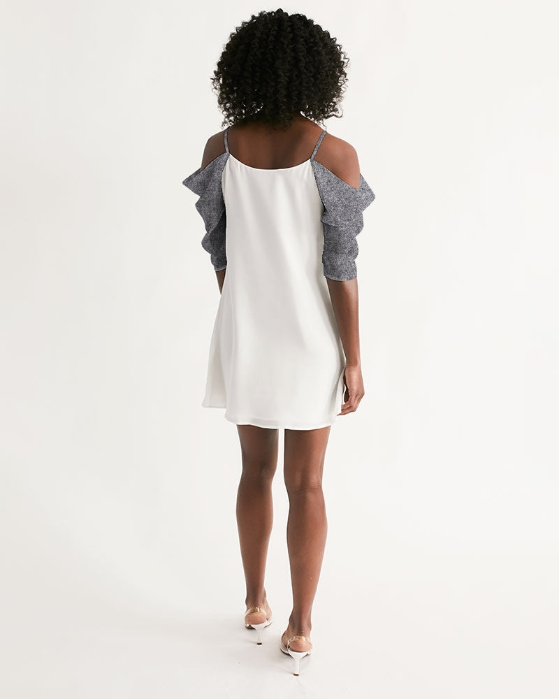 Wool Women's Open Shoulder A-Line Dress