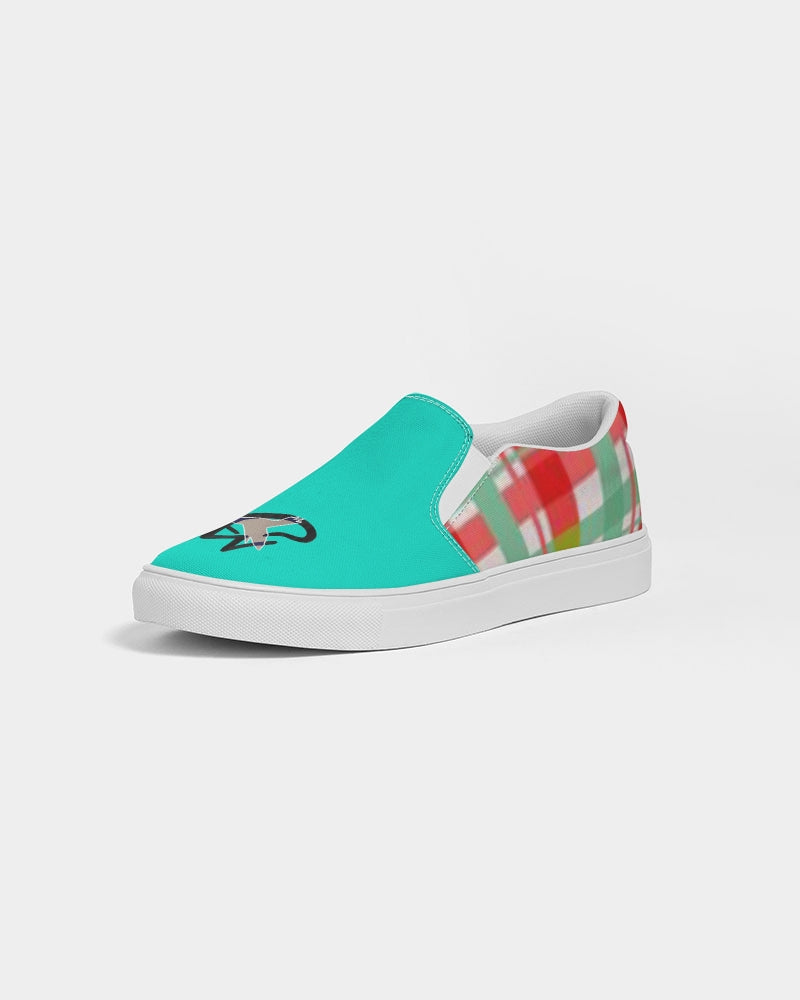 Color grid dark mint by Marvin Jeans and Trinity D Marvin Men's Slip-On Canvas Shoe