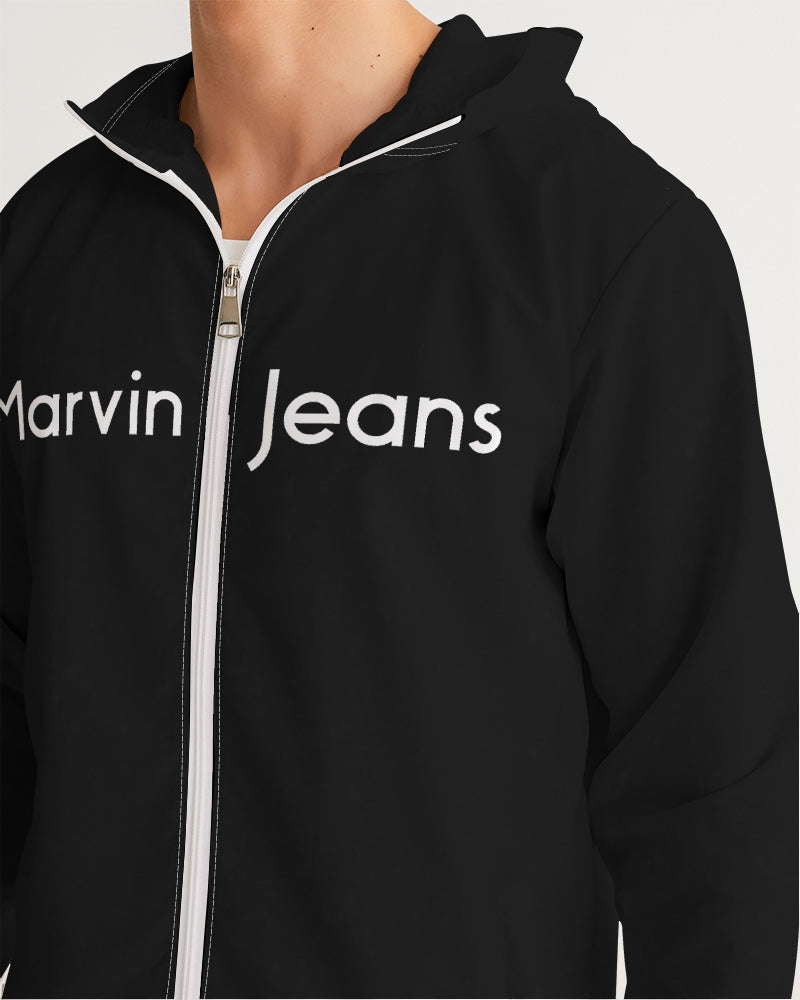 All black Men's All-Over Print Windbreaker
