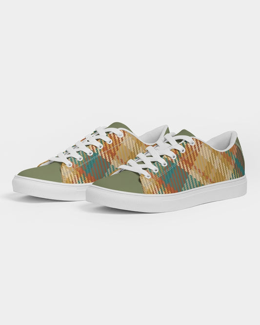 "Soft grid" Men's Faux-Leather Sneaker