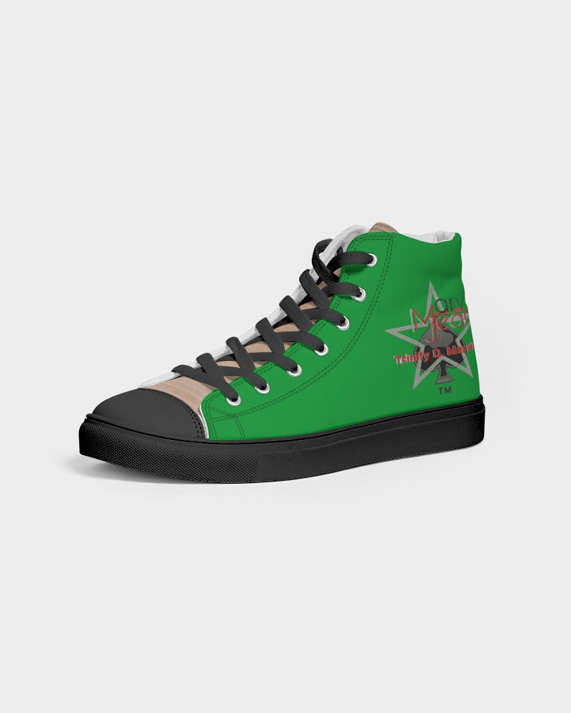Freeport ,Woodgrain  Men's Hightop Canvas Shoe - Black