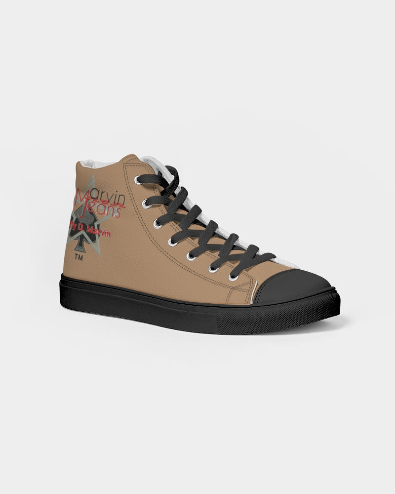 black tip Men's Hightop Canvas Shoe - Black