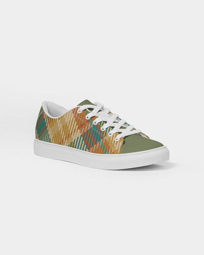 "Soft grid" Men's Faux-Leather Sneaker