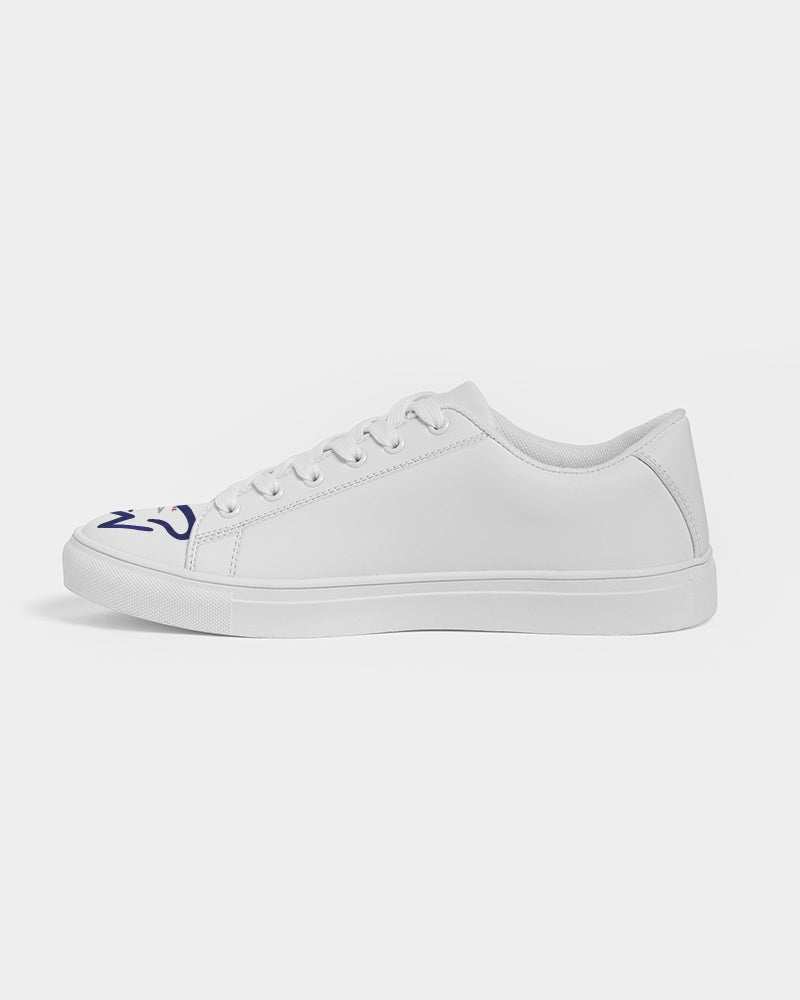 All white 100 Faux-Leather Sneaker