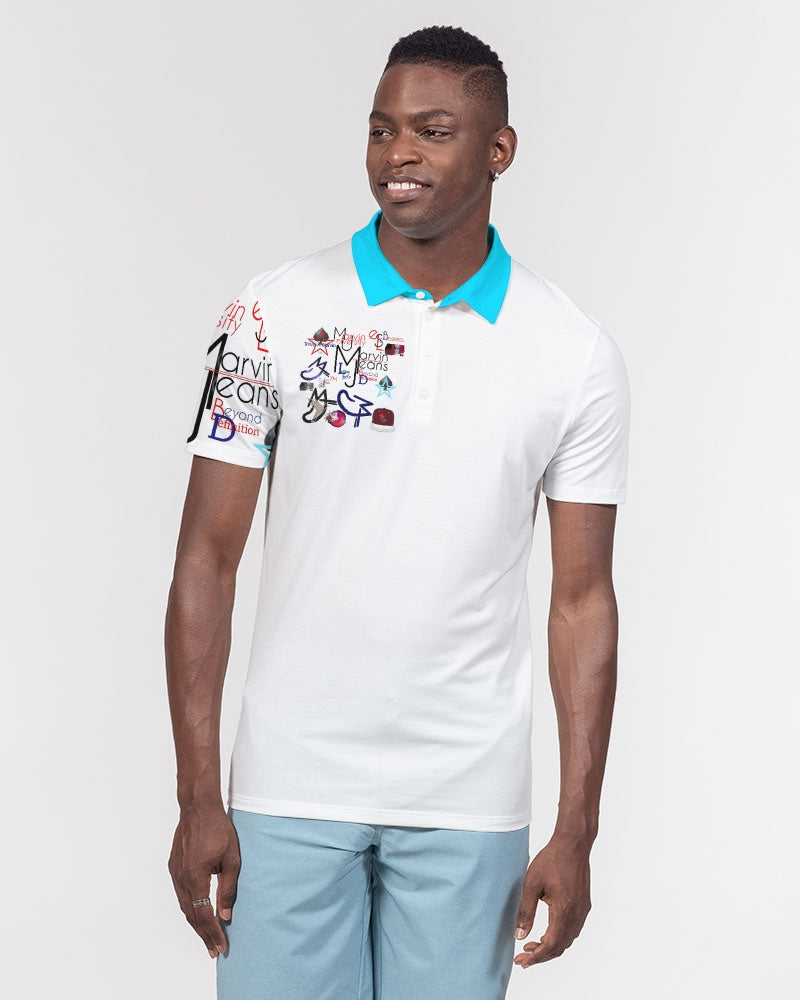 Logo's  Men's All-Over Print Slim Fit Short Sleeve Polo