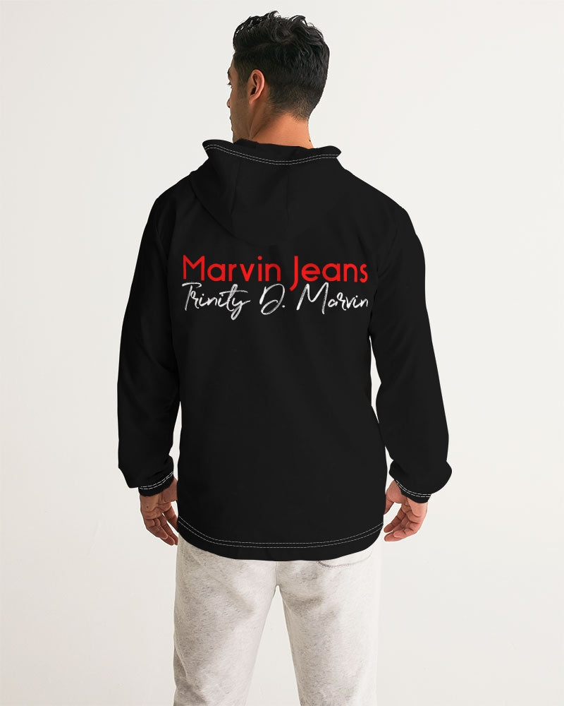 All black Men's All-Over Print Windbreaker