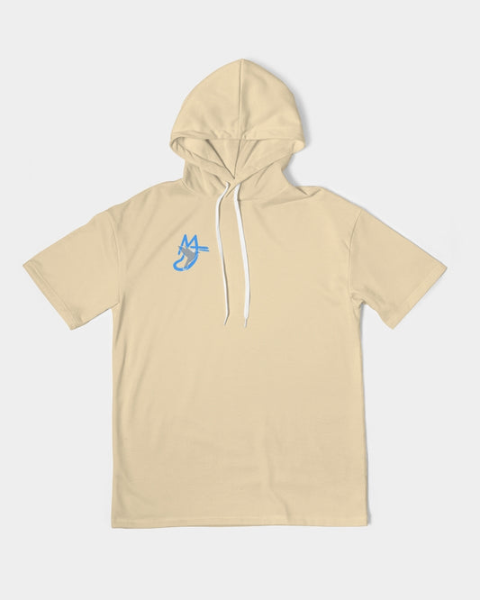 Wheat, Deluxe Men's All-Over Print Premium Heavyweight Short Sleeve Hoodie