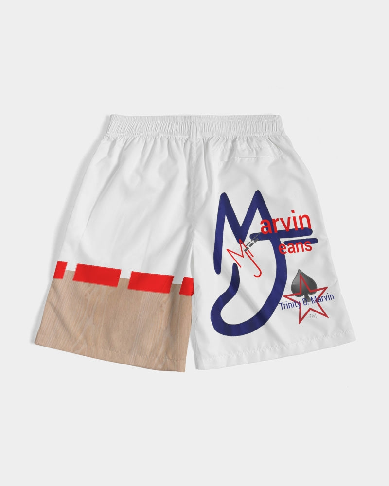 Woodgrain red Men's All-Over Print Jogger Shorts