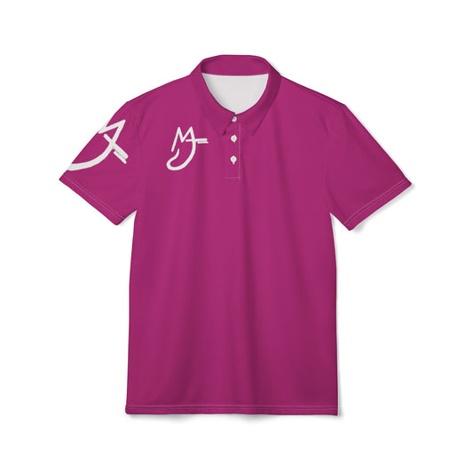 MJ white Vibrant Unisex Polo Shirt, Casual Wear, Summer Top, Men’s & Women’s Clothing, Gift for Friends, Everyday Style