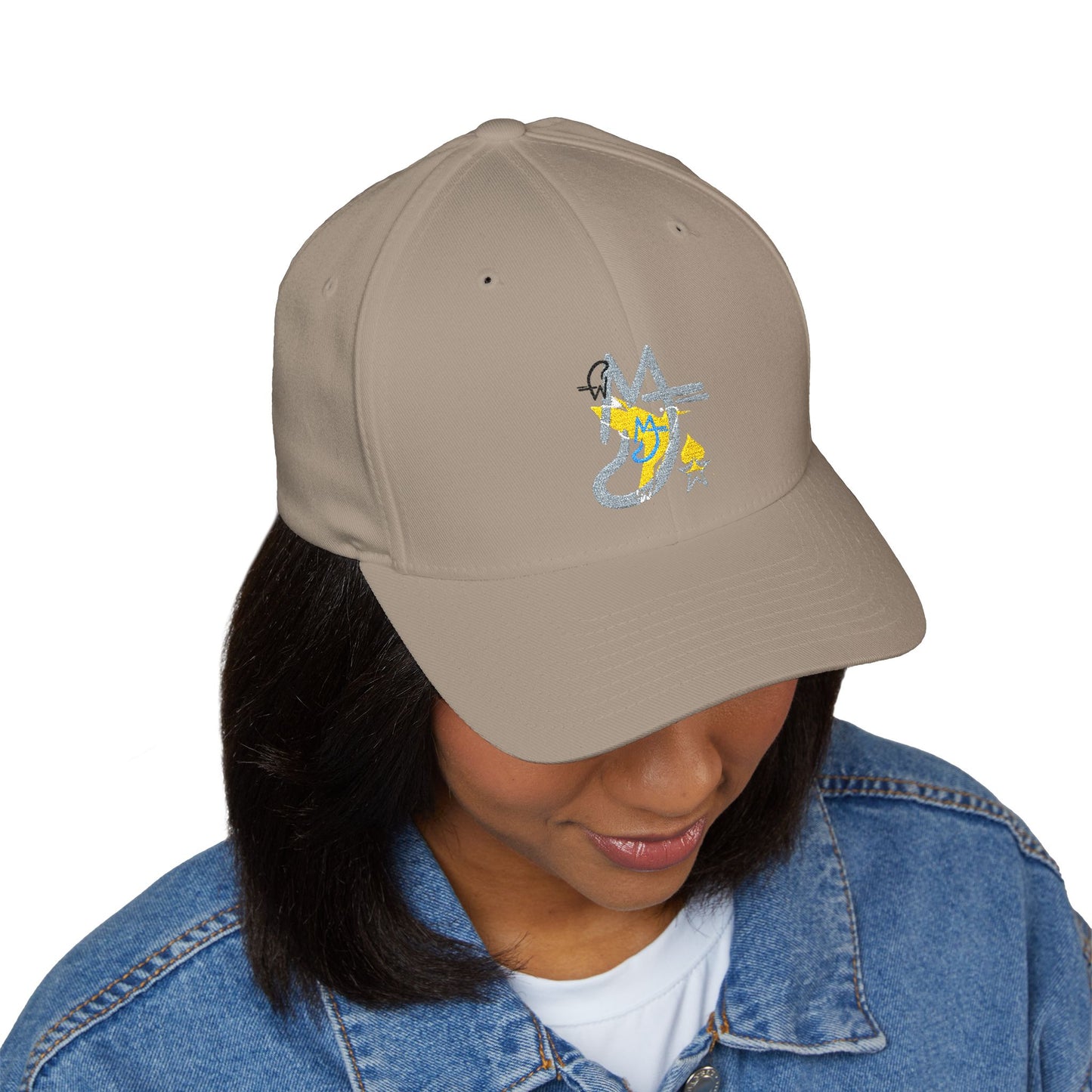 Logo's Embroidered Cap with Star Design, Fashionable Hat for Outdoor Activities, Gift for Friends, Stylish Accessory