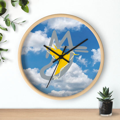 Skydive Yellow Baby 3 Wall Clock