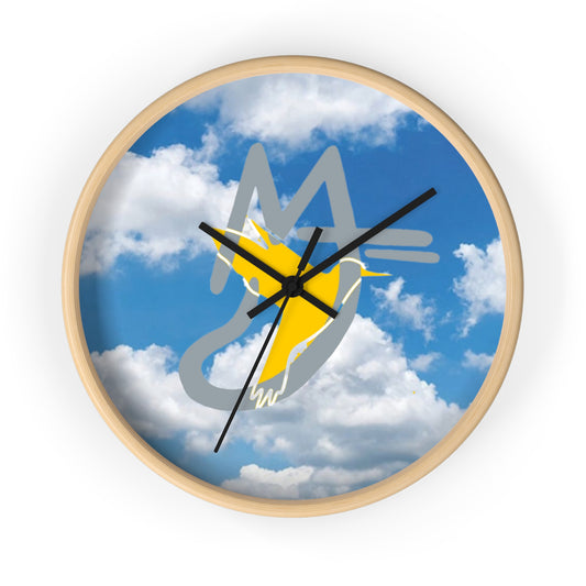 Skydive Yellow Baby 3 Wall Clock