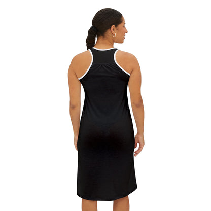 All Black Chic Women's Racerback Dress, Summer Fashion, Casual Wear, Beach Cover-Up, Everyday Dress