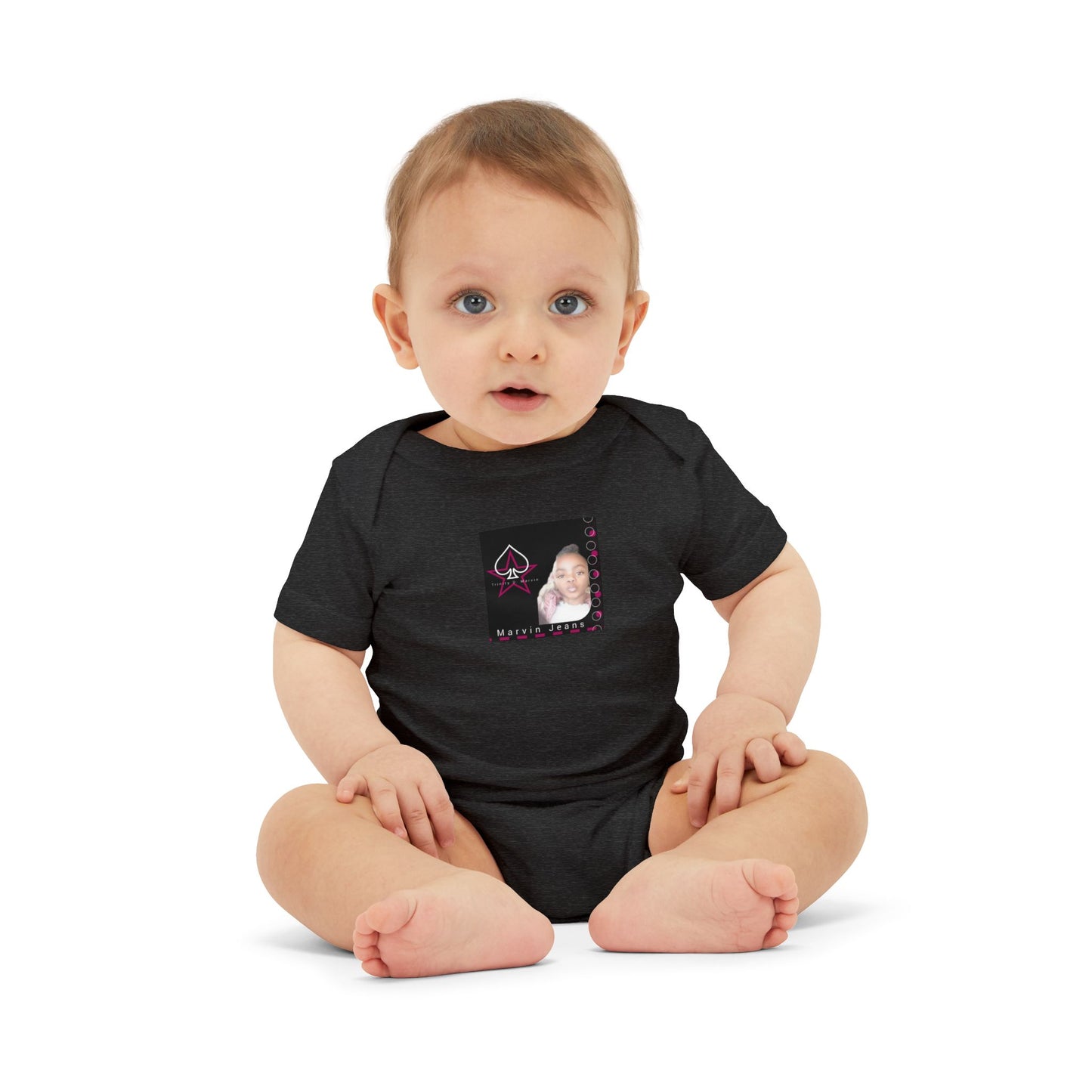 Trinity Cute Infant Jersey One Piece with Personalized Design, Baby Bodysuit, Newborn Gift, Baby Shower Present, Playtime Outfit