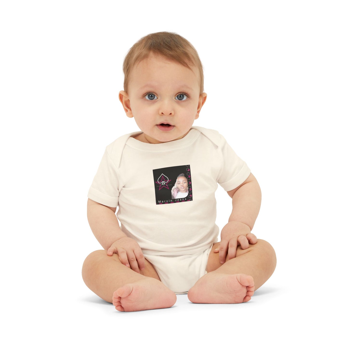 Trinity Cute Infant Jersey One Piece with Personalized Design, Baby Bodysuit, Newborn Gift, Baby Shower Present, Playtime Outfit