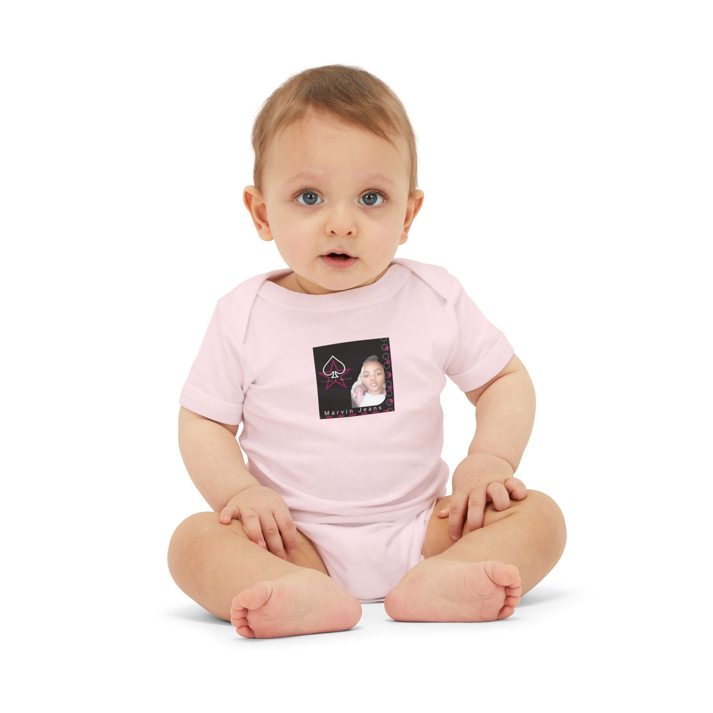 Trinity Cute Infant Jersey One Piece with Personalized Design, Baby Bodysuit, Newborn Gift, Baby Shower Present, Playtime Outfit