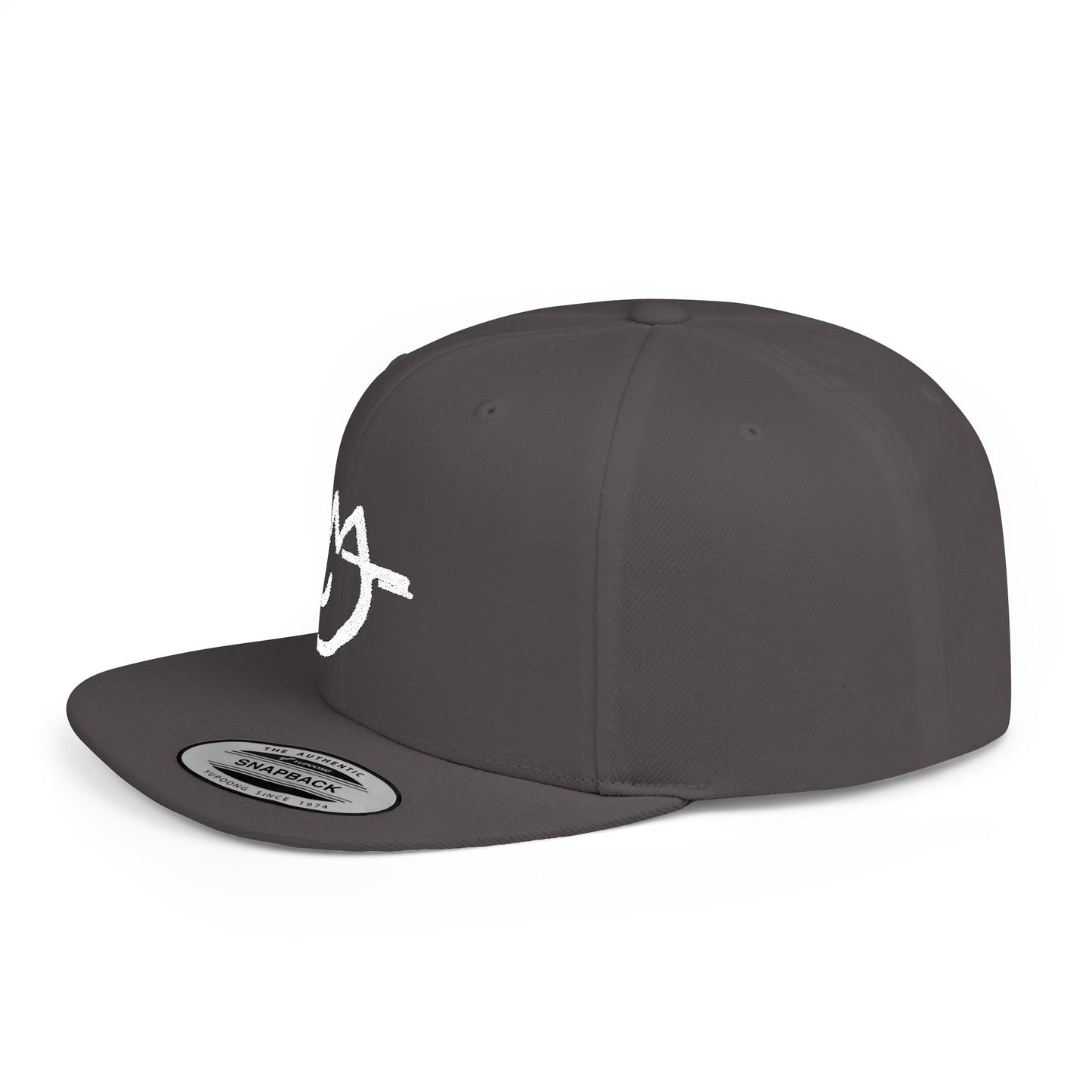 MJ white Stylish Flat Bill Snapback Hat for Everyday Wear, Embroidered Cap, Streetwear Accessory, Gift for Him/Her, Trendy Headwear