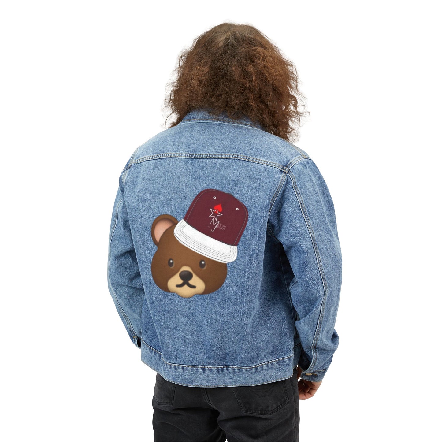 Bear cap Men's Denim Jacket