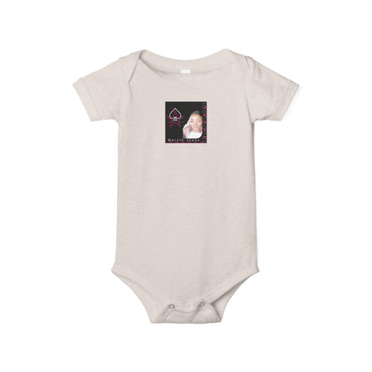 Trinity Cute Infant Jersey One Piece with Personalized Design, Baby Bodysuit, Newborn Gift, Baby Shower Present, Playtime Outfit