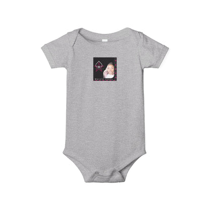 Trinity Cute Infant Jersey One Piece with Personalized Design, Baby Bodysuit, Newborn Gift, Baby Shower Present, Playtime Outfit