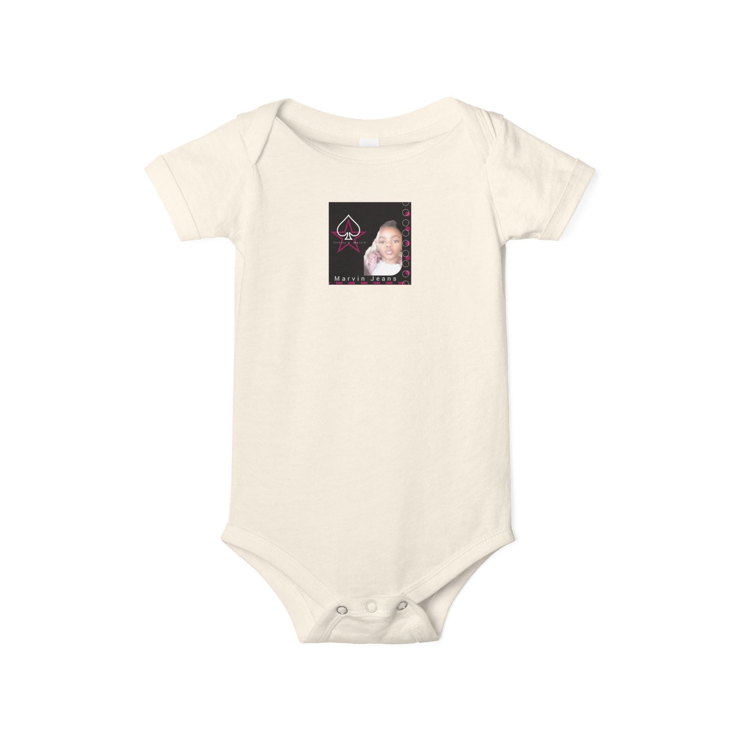 Trinity Cute Infant Jersey One Piece with Personalized Design, Baby Bodysuit, Newborn Gift, Baby Shower Present, Playtime Outfit