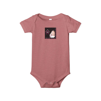 Trinity Cute Infant Jersey One Piece with Personalized Design, Baby Bodysuit, Newborn Gift, Baby Shower Present, Playtime Outfit