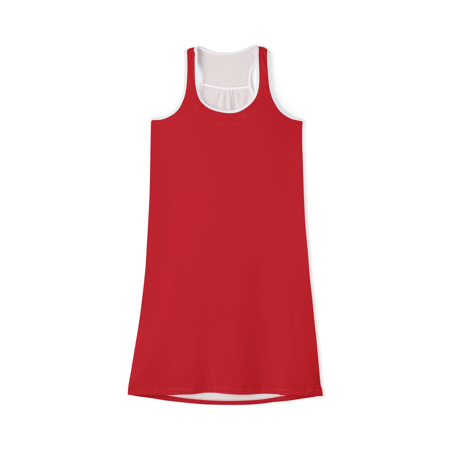 Summer Nights Dark Red Women's Racerback Summer Dress - Sporty, Casual Chic for Beach, BBQ, Travel, or Everyday Wear, Perfect for Gifts and Vacations
