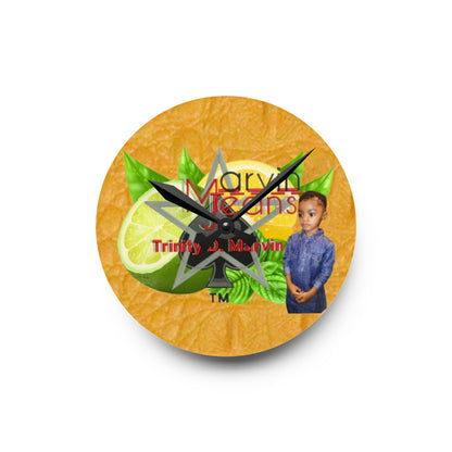 Gator Yellow Luxury Designer Acrylic Wall Clock
