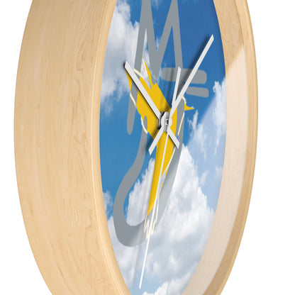 Skydive Yellow Baby 3 Wall Clock