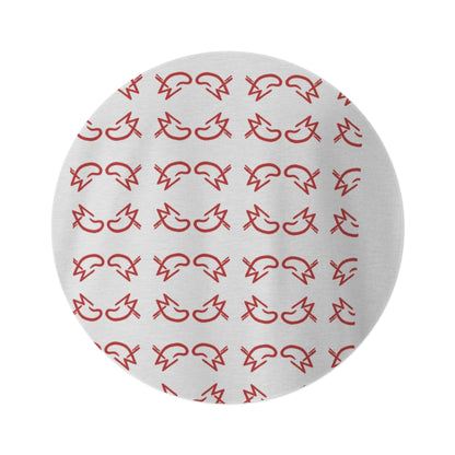 MJ Red & White Round Rug