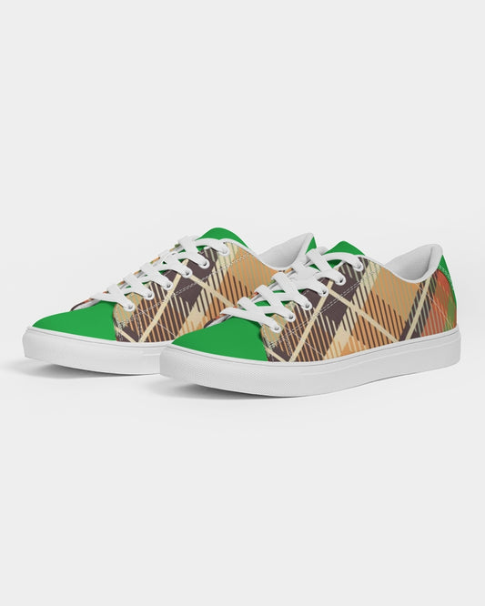 "No logo's" Men's Faux-Leather Sneaker