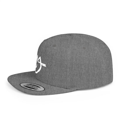 MJ white Stylish Flat Bill Snapback Hat for Everyday Wear, Embroidered Cap, Streetwear Accessory, Gift for Him/Her, Trendy Headwear