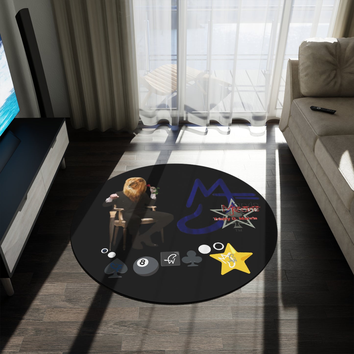 Artistic Round Rug with Whimsical Design, Modern Home Decor Rug, Unique Living Room Accent, Eco-Friendly Round Carpet, Gift for [...]