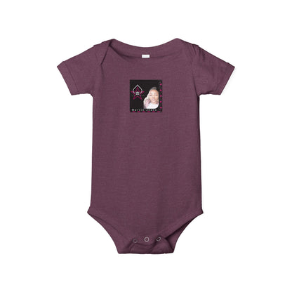 Trinity Cute Infant Jersey One Piece with Personalized Design, Baby Bodysuit, Newborn Gift, Baby Shower Present, Playtime Outfit
