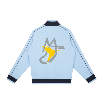 Color Block Raglan Sleeve Zip Track Jacket