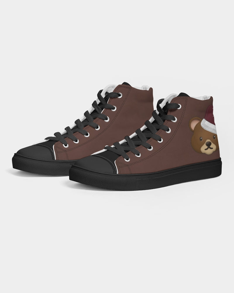 Bear cap Men's Hightop Canvas Shoe - Black