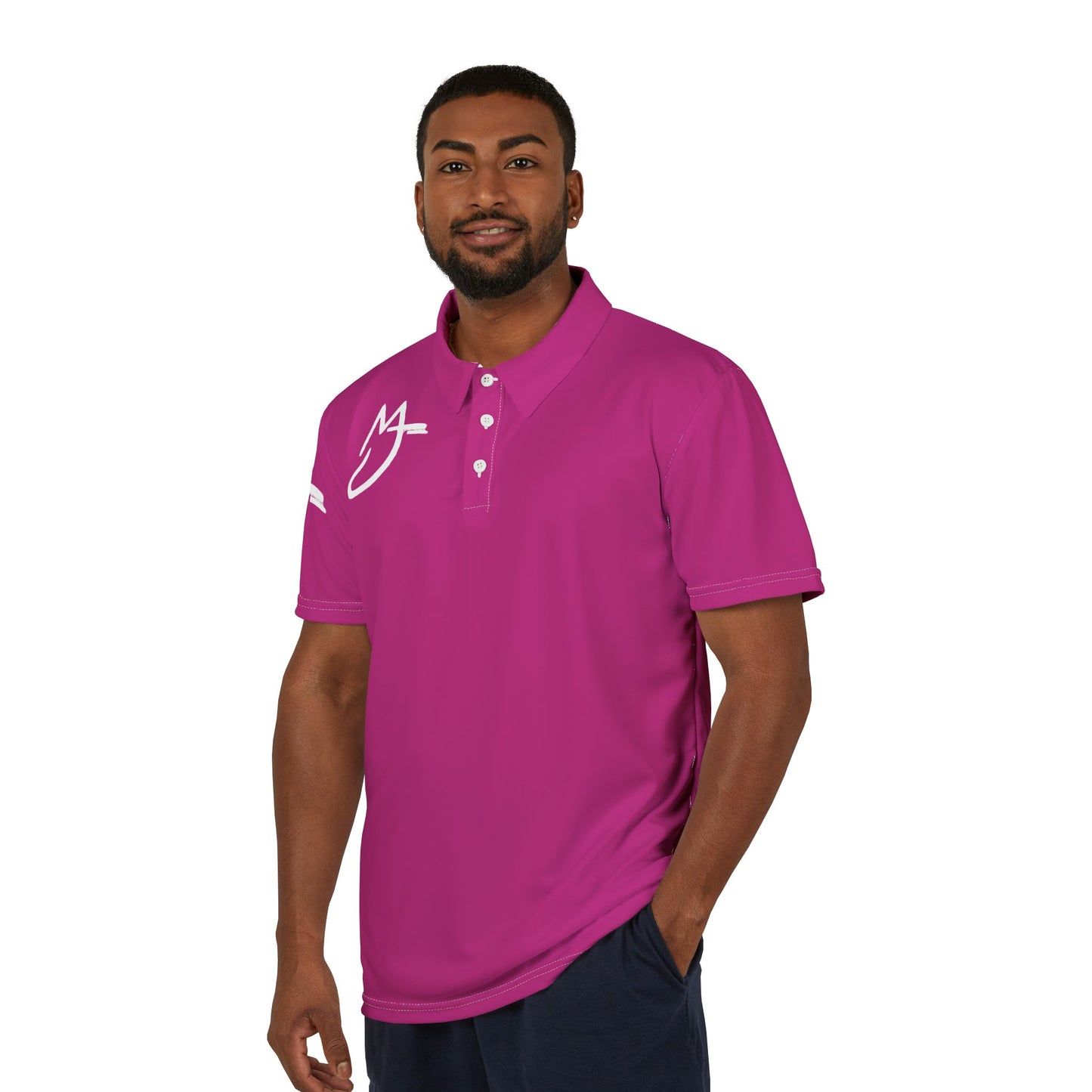 MJ white Vibrant Unisex Polo Shirt, Casual Wear, Summer Top, Men’s & Women’s Clothing, Gift for Friends, Everyday Style
