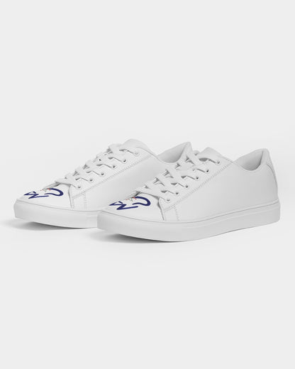 All white 100 Faux-Leather Sneaker