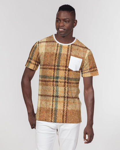 Elastic fabric Men's All-Over Print Pocket Tee