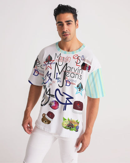 Logo's  Men's All-Over Print Premium Heavyweight Tee