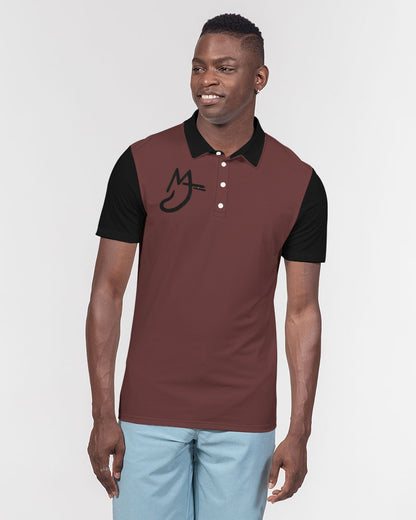 "Blackwood" Men's All-Over Print Slim Fit Short Sleeve Polo
