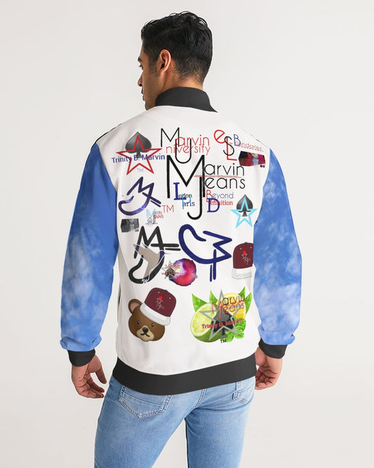 Logo's under the sky Men's All-Over Print Stripe Sleeve Track Jacket