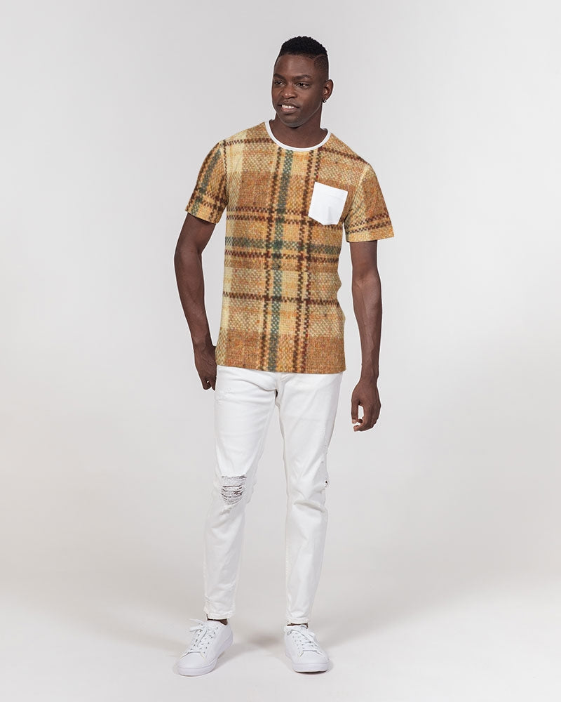 Elastic fabric Men's All-Over Print Pocket Tee